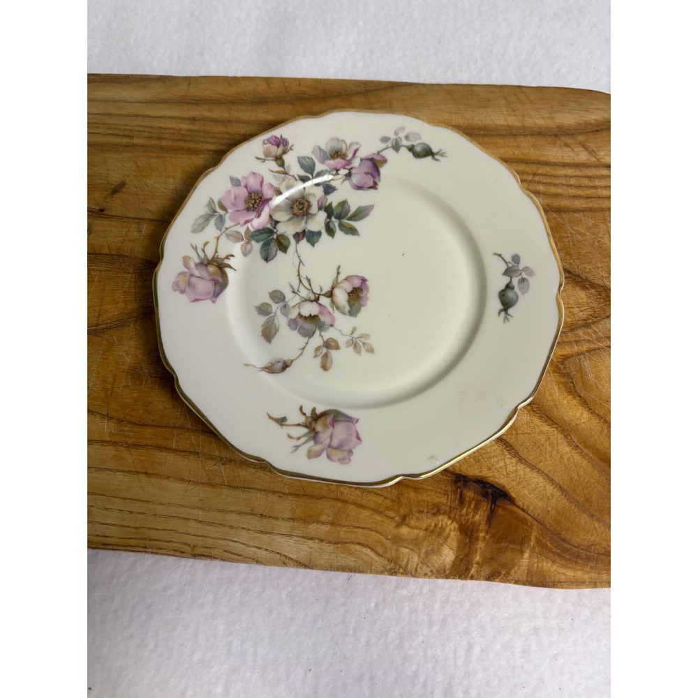 Cottagecore Heinrich & Co Selb Bavaria 6.25" Pink Floral Scalloped Bread Plate